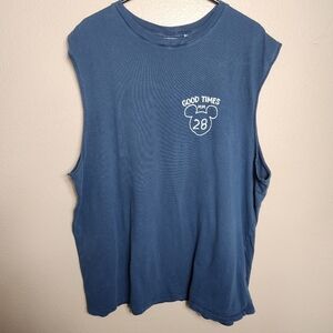 Junk Food Mens Navy Disney Good Times Mickey Mouse Sleeveless Cotton Tee |XL|